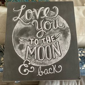 Love you to the moon and back wall art